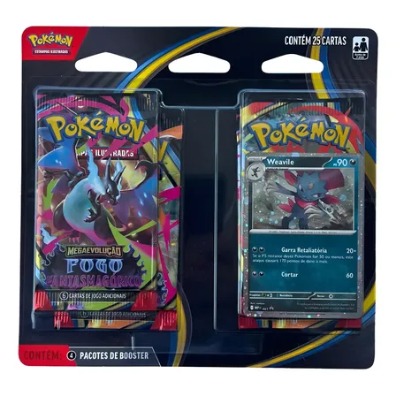 Blister Quadruplo Fogo Fantasmagórico Pokémon Tcg Weavile