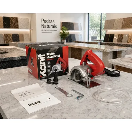Serra Mármore Kanit Para Corte Concreto 1400w Com Acessórios 127v
