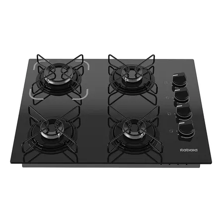 Cooktop 4 Bocas A Gás Itatiaia Itamega Preto Bivolt