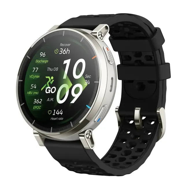 Relógio Inteligente Amazfit Active 3 Premium Gps Amoled Smartwatch 1.43 Wi-fi Calls 5atm Relógio Esportivo Running Fitness 12 Dias Tipo De Bateria Garmin Coros Xiaomi Cinza Mesh Preto