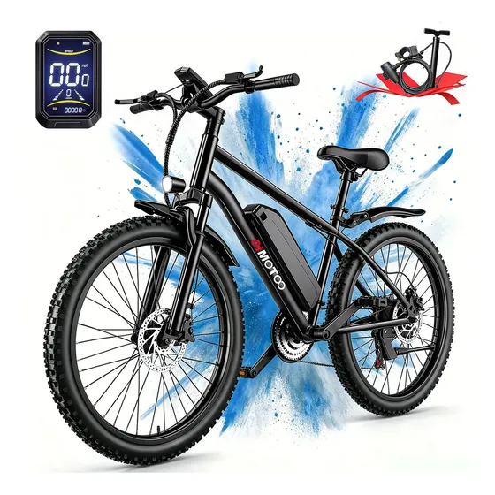Bicicleta Elétrica Oimotoo S8 para Adultos, Motor de 500W e Aro 26