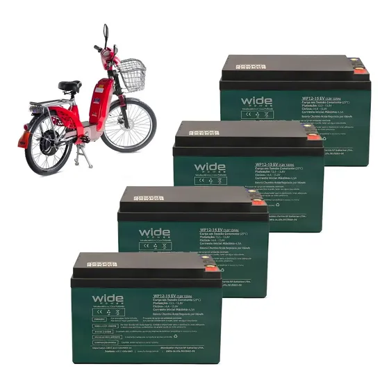 Kit Bateria Ciclo Profundo 12v 15ah Wide Bicicleta Elétrica