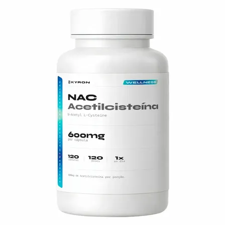 N-acetil L-cisteína Nac 600mg Precursor Glutationa 120 Cápsulas Sem Sabor