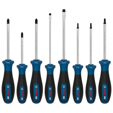 Kit Jogo De Chaves De Fenda Bosch Pro Ph/pz/sl/tx 8 Unidades