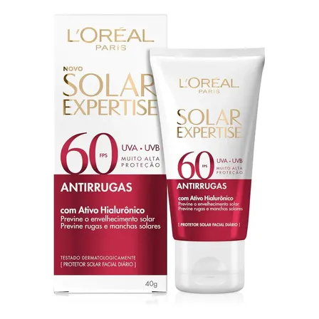 Protetor Solar Facial Antirrugas Fps60 40g Todo Tipo De Pele Dia/noite Loreal Paris