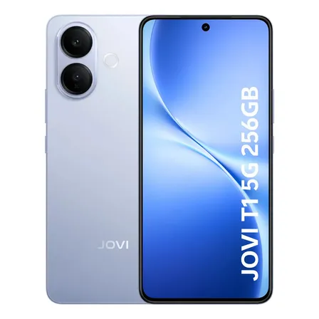 Smartphone JOVI T1 5G 256GB 16GB RAM (8GB+8GB Estendida) Bateria 6500mAh Câmera 50MP 4K Pacote de Benefícios com troca de tela grátis e garantia 2 anos - Azul Glacial