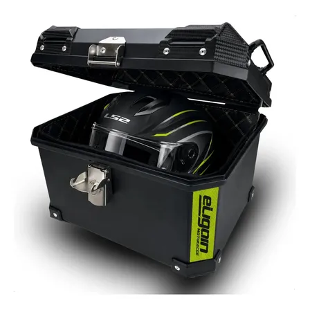 Baú de Moto Traseiro ELYON DO BRASIL 45L Universal Preto em ABS