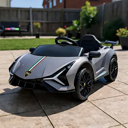Carro Carrinho Elétrico Infantil Esportivo Cinza