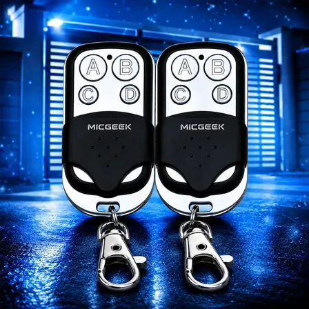 Kit 2 Controle Remoto Universal 4 Botões Para Portão Eletrônico Automatico Alarme Cerca Elétrica 433mhz Micgeek