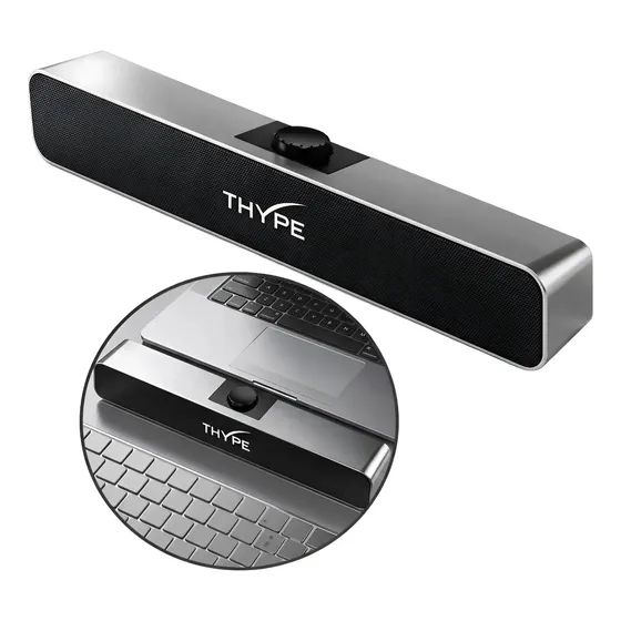 Caixa De Som Thype Gamer Soundbar Usb Potência 6w Som Estéreo Prateado