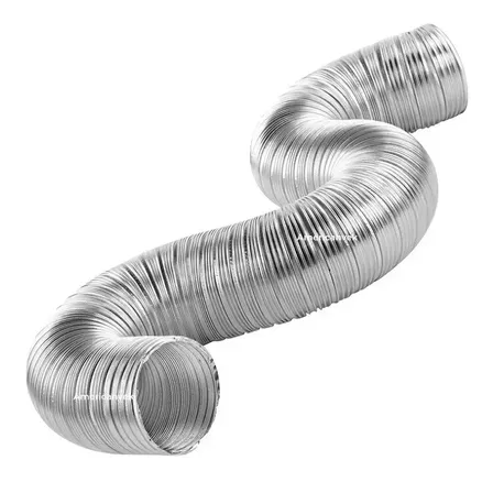 Duto Semiflexível Alumínio Para Exaustão 4 Pol 100mm - 5 Mts
