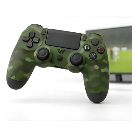 Controle Camuflado Sem Fio Compatível Com Ps4 Pc Celular Tv Verde