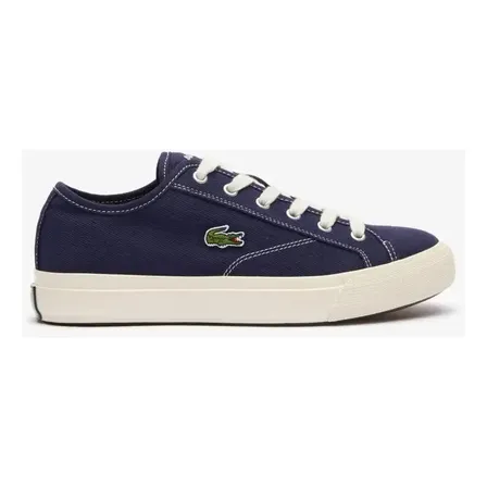 Tênis Masculino Lacoste Backcourt Azul Marinho / Bege Claro Liso 41