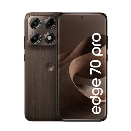 Smartphone Motorola Edge 70 Pro 5g - 256gb 24gb (12gb Ram+12gb Ram Boost), 4 Câmeras De 50mp, Tela 1.5k Extreme Amoled 144hz, Bateria 6500 Mah, Ip68/ip69 - Madeira