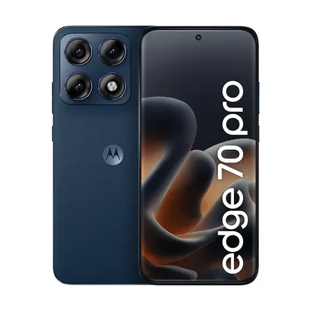 Smartphone Motorola Edge 70 Pro 5g - 256gb 24gb (12gb Ram+12gb Ram Boost), 4 Câmeras De 50mp, Tela 1.5k Extreme Amoled 144hz, Bateria 6500 Mah, Ip68/ip69 - Azul Escuro