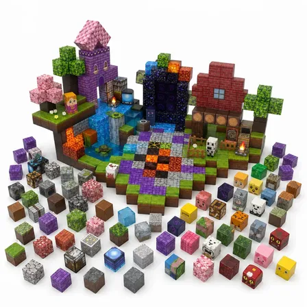 Kit 200 Blocos Magnéticos Peças Para Montar Menino E Menina Construção Imã Brinquedo Educativo Empilhamento Cubo Infantil Adidi Dê