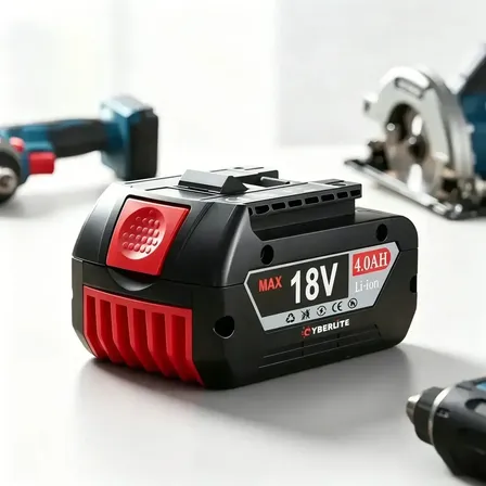 Bateria CyberLite 18V 4Ah Compatível com Ferramentas Bosch 18V BAT609 BAT618 | Alta Autonomia e Qualidade Confiável para Uso Profissional | Furadeira Esmerilhadeira Serra E mais