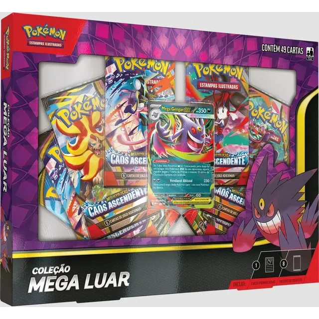 Box Pokémon Coleção Mega Luar Mega Gengar Ex - Copag