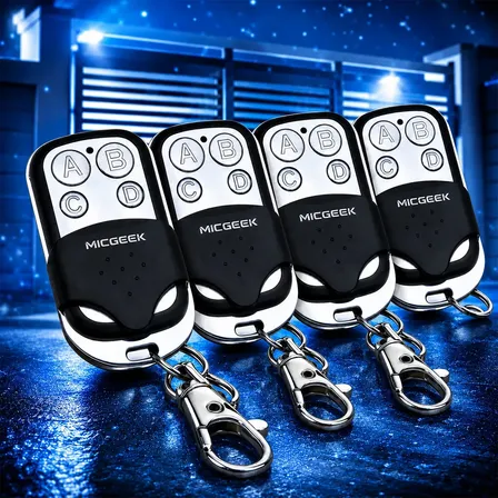 Kit 4 Controle Remoto Universal 4 Botões Para Portão Eletrônico Automatico Alarme Cerca Elétrica 433mhz Micgeek