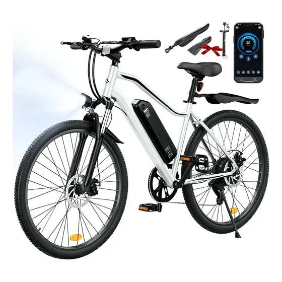 Bicicleta Elétrica 750w Com Bateria Removível 36v 15AH Ip65, 5 Marchas, Freio A Disco E Suspensão Reforçada, Ideal Para Uso Urbano E Trilhas Ip54 Suspensão Dianteira Iluminação Completa Banco Ajustá