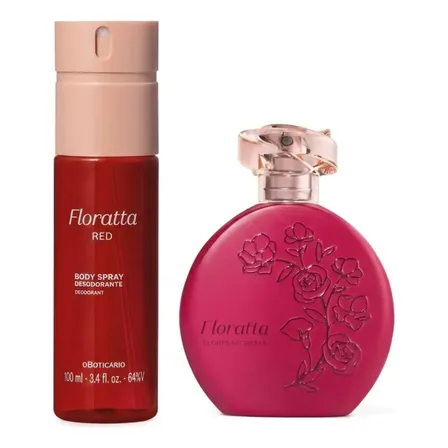 Floratta Flores Secretas 75ml + Red Body Spray Desodor