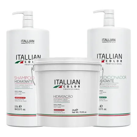 Kit Shampoo E Condicionador 2,5litros Máscara Hidratação 2kg