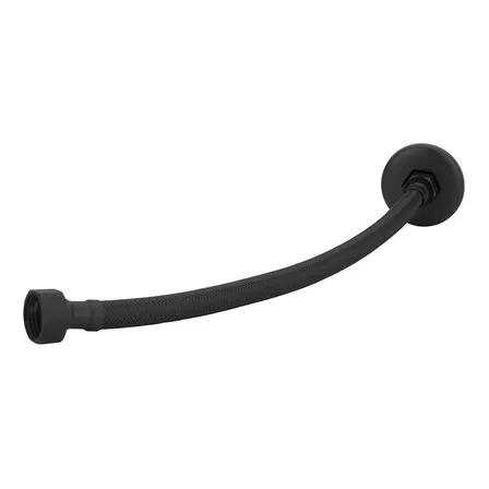 Engate Mangueira Flexível Preto/black Trançado Aço Inox 60cm