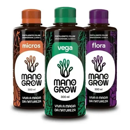 Kit Completo Fertilizante Vega Flora E Micros Cultivo Indoor