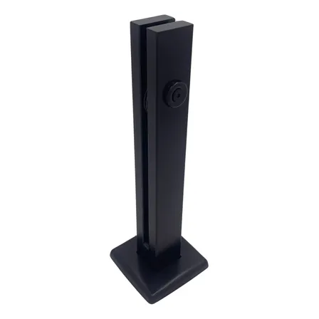 Coluna Torre Preta Guarda Corpo Inox 30 Cm 1 Furo