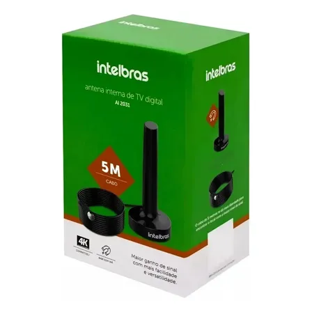 Antena Intelbras Interna Tv Digital Hd Tv 4k Al2031 Promoção