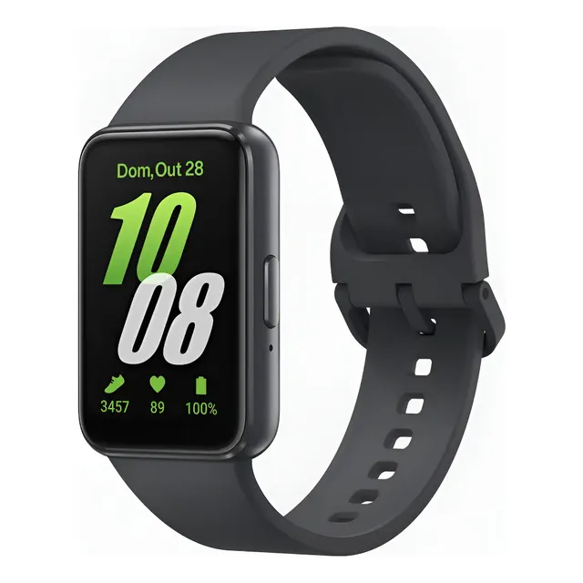 Smartwatch Samsung Galaxy Fit3 Display 1.6 Grafite Promoção Grafite Liso Grafit