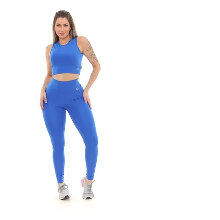 Conjunto Blackout Zero Transparência Legging E Cropped Suple