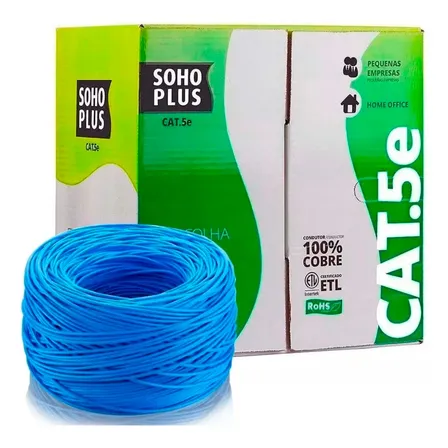 Cabo De Rede Furukawa Cat5e Soho 305m Azul Envio Imediato