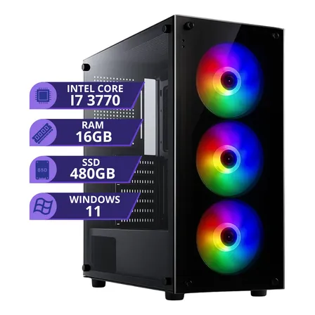 Pc Gamer Cpu Intel I7 3.4ghz Ssd 480gb Memoria Ram 16gb 500w