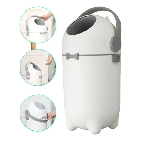 Lixeira Antiodor Fraldas Bebe Lixo Magico Anti Odor Branco