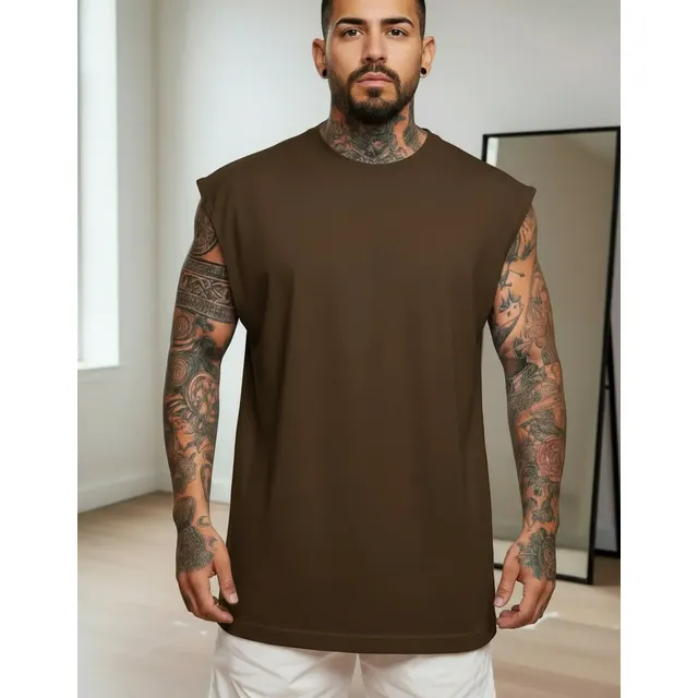 Regata Oversized Masculino Tamanho Grande Básica Lisa