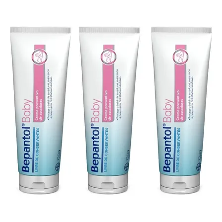 Kit Com 3 Cremes Pomada De Assadura 120gr Cada - Bepantol