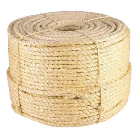 Corda Sisal 14mm 220 Metros Rasada Arranhador Decoração Arte