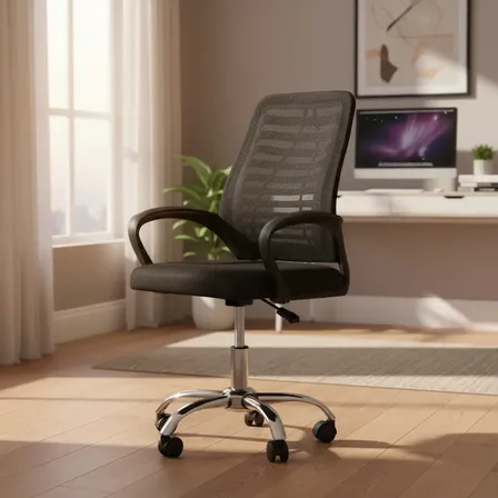 Cadeira Escritorio Encosto Ergonomico Tela Mesh Respirável