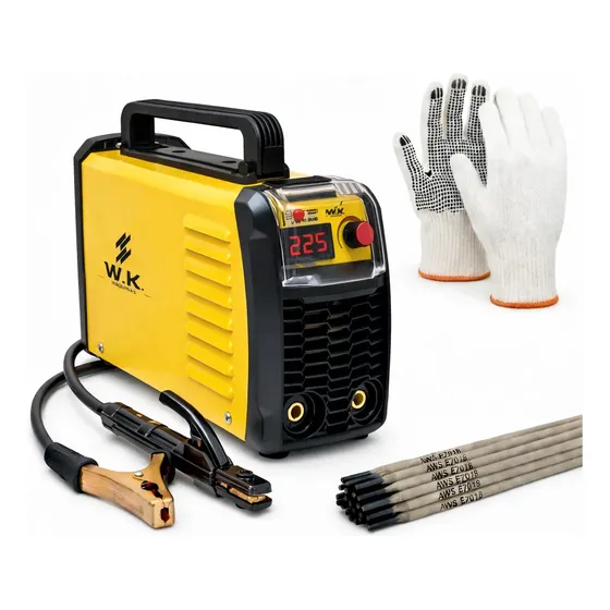 Máquina Solda Inversora Wk 225a 220v + Acessórios