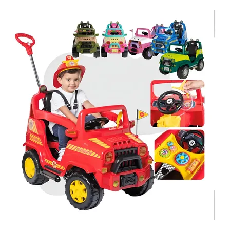 Carrinho De Passeio Com Pedal E Empurrador Direcionável Dipi