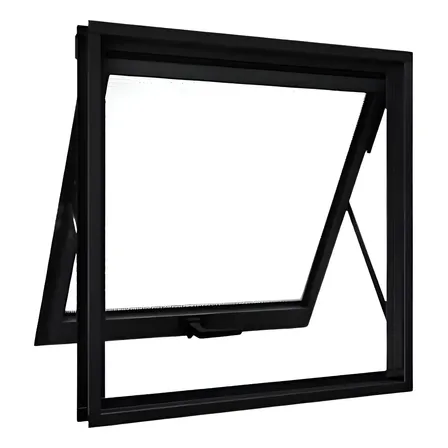 Vitro Max Ar 60x60 Alumínio Preto Perfil Linha 25