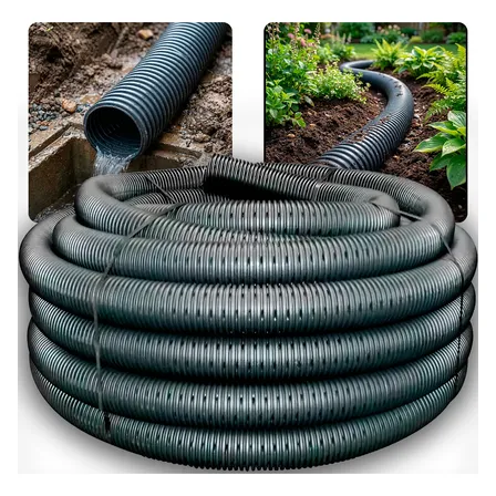 Dreno Tubo Perfurado 4 Pol 100mm Drenagem De Solo Rolo 50m