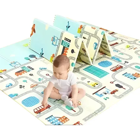 Tapete Infantil Emborrachado Dobrável Dupla Face 6mm Grande