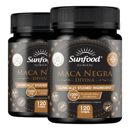 Kit 2 Maca Negra Peruana Divina 1000mg 120 Cápsulas