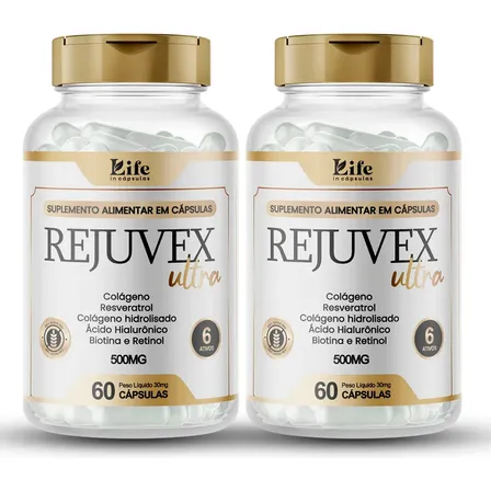 Rejuvex Ultra 120 Cápsulas Com Colágeno E Ácido Hialurônico
