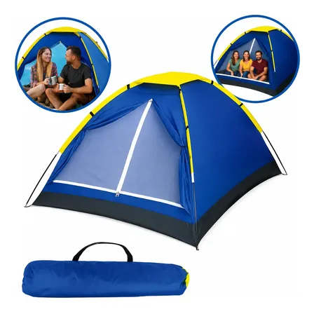 Barraca Camping Acampamento 2 A 3 Pessoas Grande Impermeável
