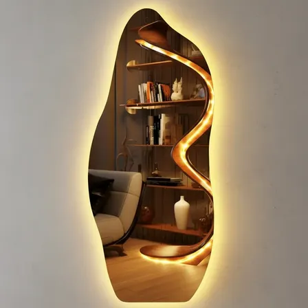 Espelho 170x70 Orgânico Led Grande Corpo Inteiro Luxo