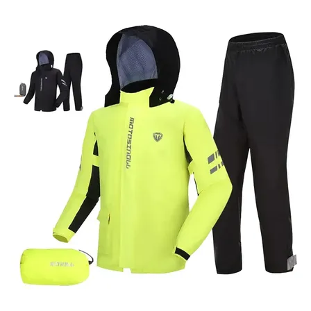 Capa De Chuva Moto Com Capuz Impermeável Motoqueiro