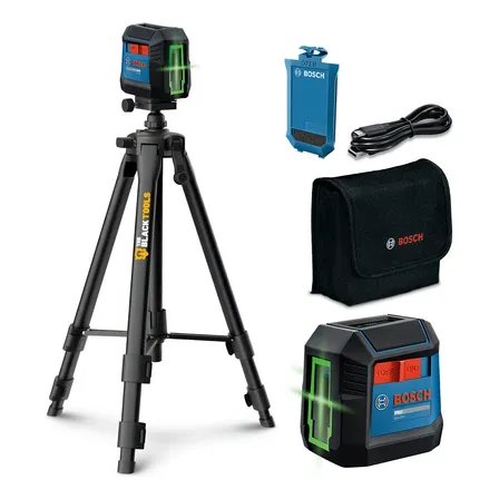 Nível A Laser Bosch Verde 2 Linhas Com Tripé Reforçado
